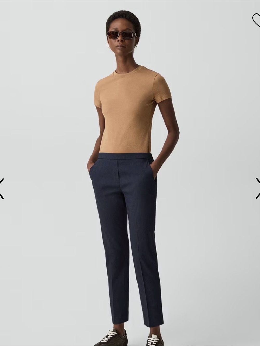 Theory Navy Slim Linen Pants size 10 NWT